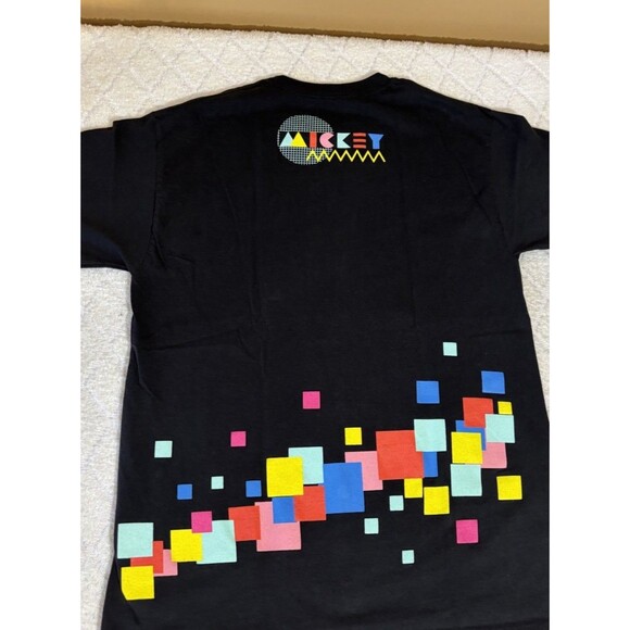 Disney Parks Mickey 2 Sided Colorful Blocks Tee Men’s Size M Hanes - Picture 8 of 11